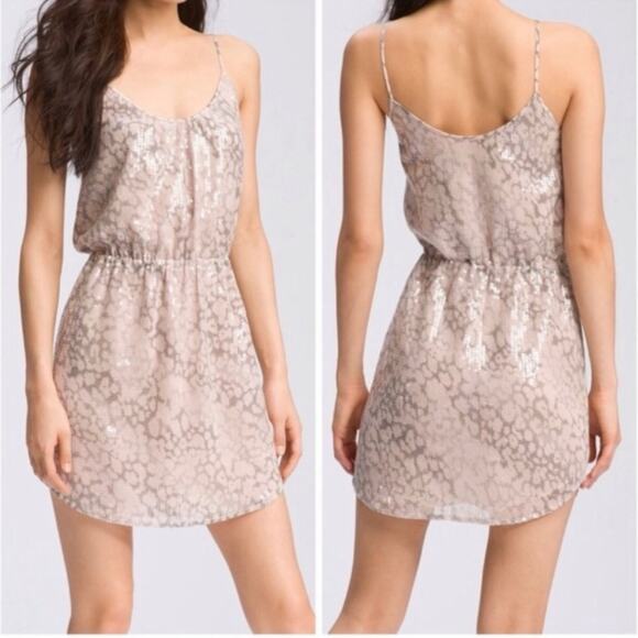 REBECCA TAYLOR Leopard Print Sequins Cocktail Party 70’s Women’s Size 10 - Picture 9 of 9